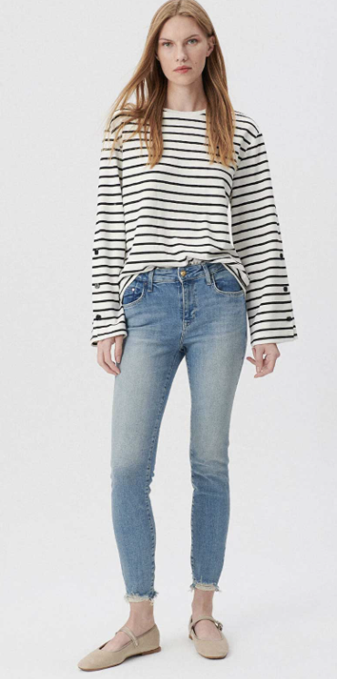 Buz Mavi Denim Lastikli Yüksek Bel Havuç Kesim Jean Pantolon