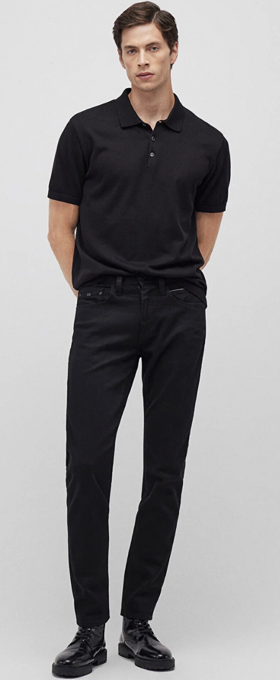 Jake Siyah Mavi Black Jean Pantolon