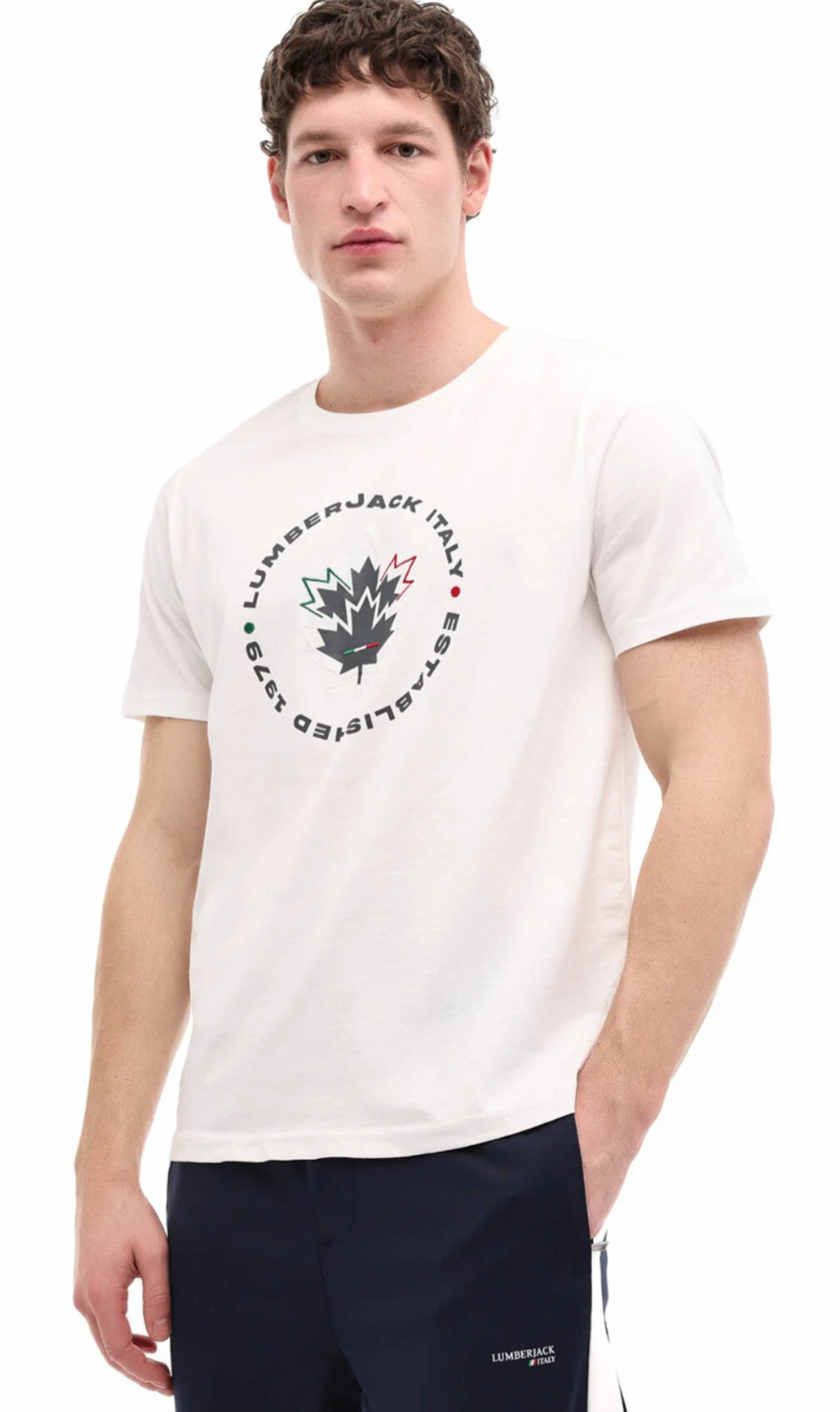 Lumberjack Nakış ve Logolu 6FX Beyaz Regular Fit Tişört