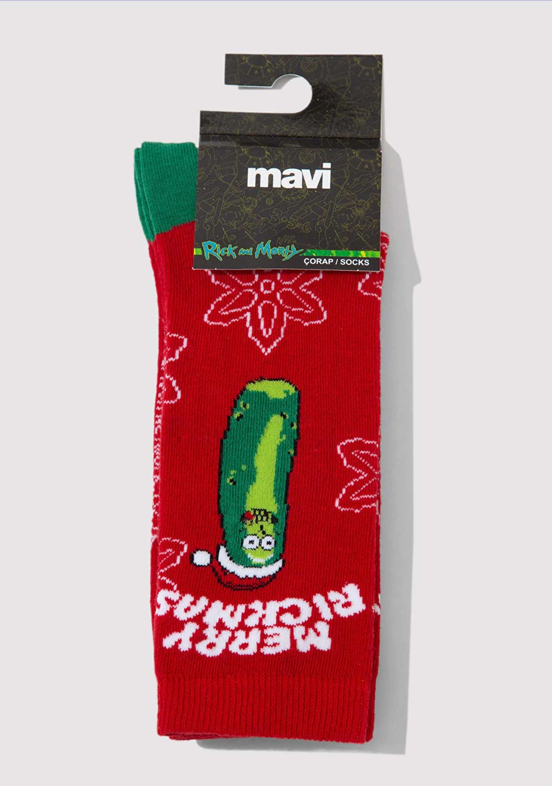 Yılbaşı Temalı Rick And Morty Çorap